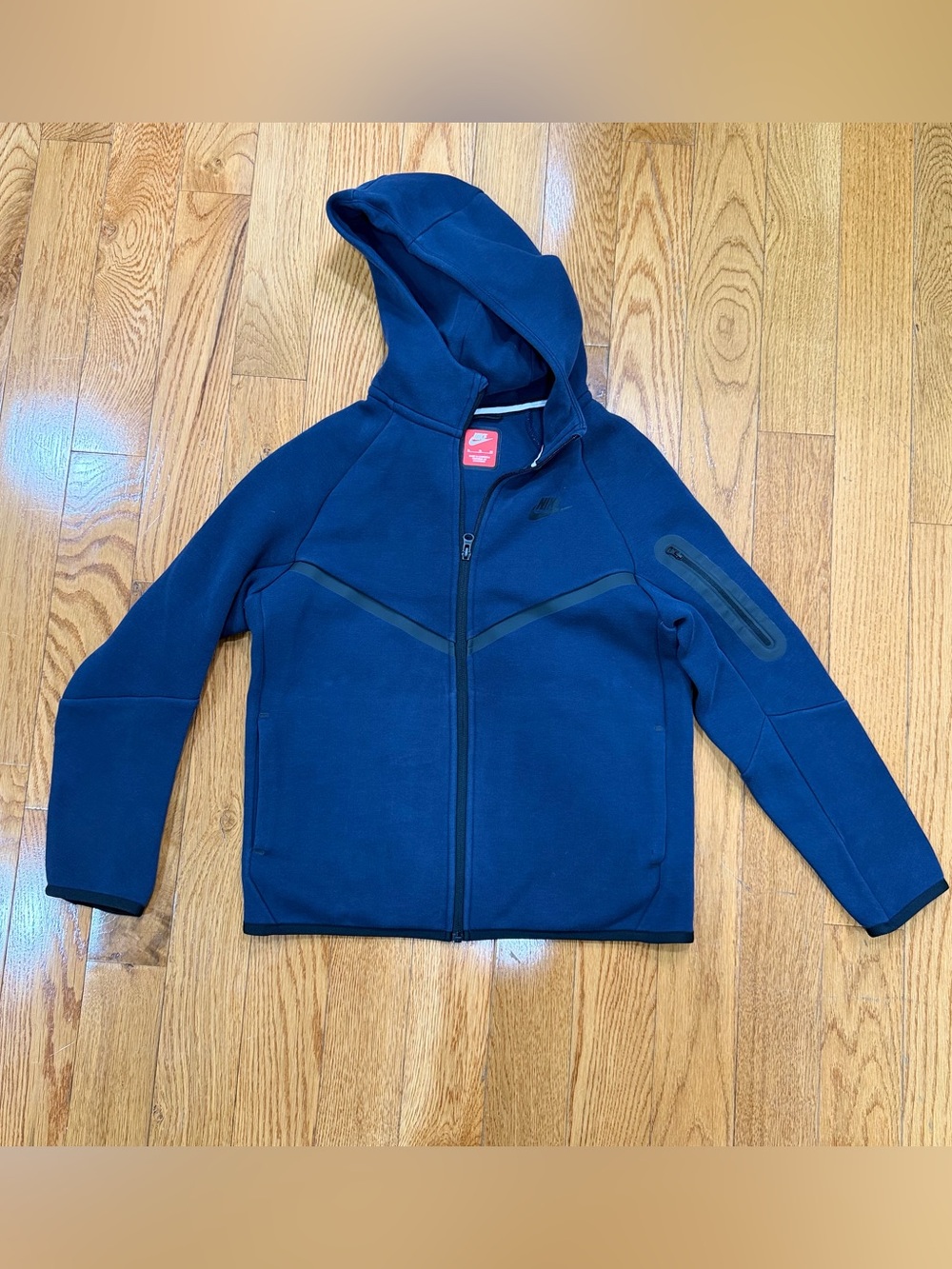 Size XL Nike Tech Fleece Full Zip Hoodie Navy Blue Jacket Sweatshirt (Boys Kids)